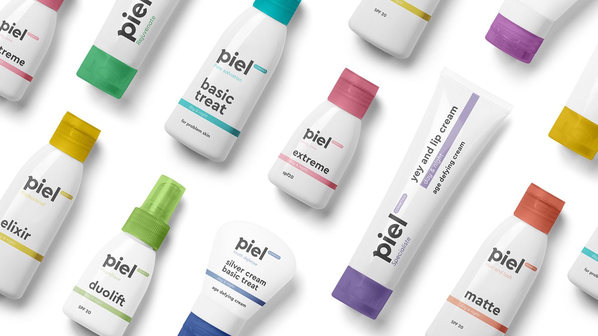 Piel Cosmetics 化妝品品牌vi設計——企業形象升級策劃案例，vi設計，視覺形象設計，化妝品品牌vi設計，化妝品vi設計，品牌vi設計，vi品牌策劃，深圳vi設計，左右格局