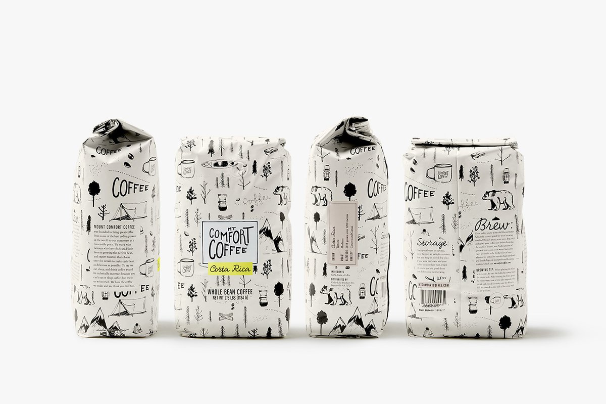 （餐飲）Comfort咖啡品牌vi設計——插圖包裝視覺設計，vi設計，餐飲vi設計，餐飲品牌vi設計，包裝視覺設計，品牌標識vi設計，品牌vi設計，品牌策劃，深圳vi設計，左右格局