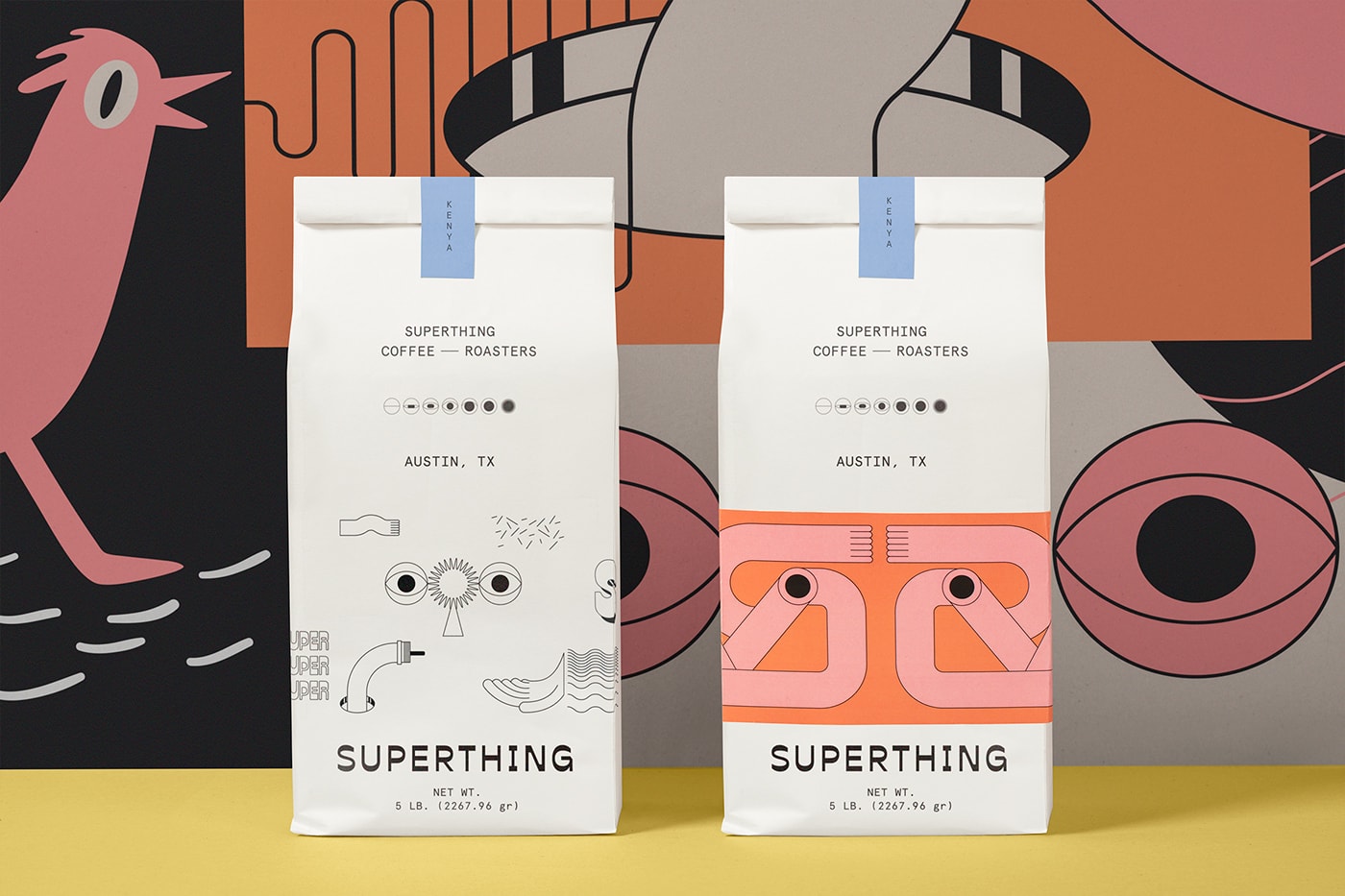 高端Superthing咖啡品牌VI設計 讓品牌戰略落地，餐飲VI設計，餐飲品牌策劃，高端VI設計，深圳VI設計，左右格局