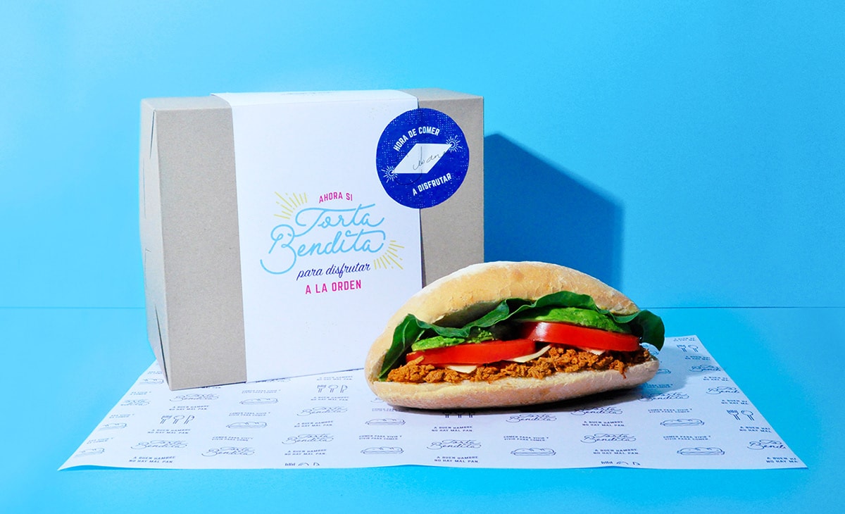 墨西哥Torta Bendita食品蛋糕店品牌VI形象設計欣賞，食品VI設計，食品包裝設計，食品品牌設計，深圳VI設計，左右格局