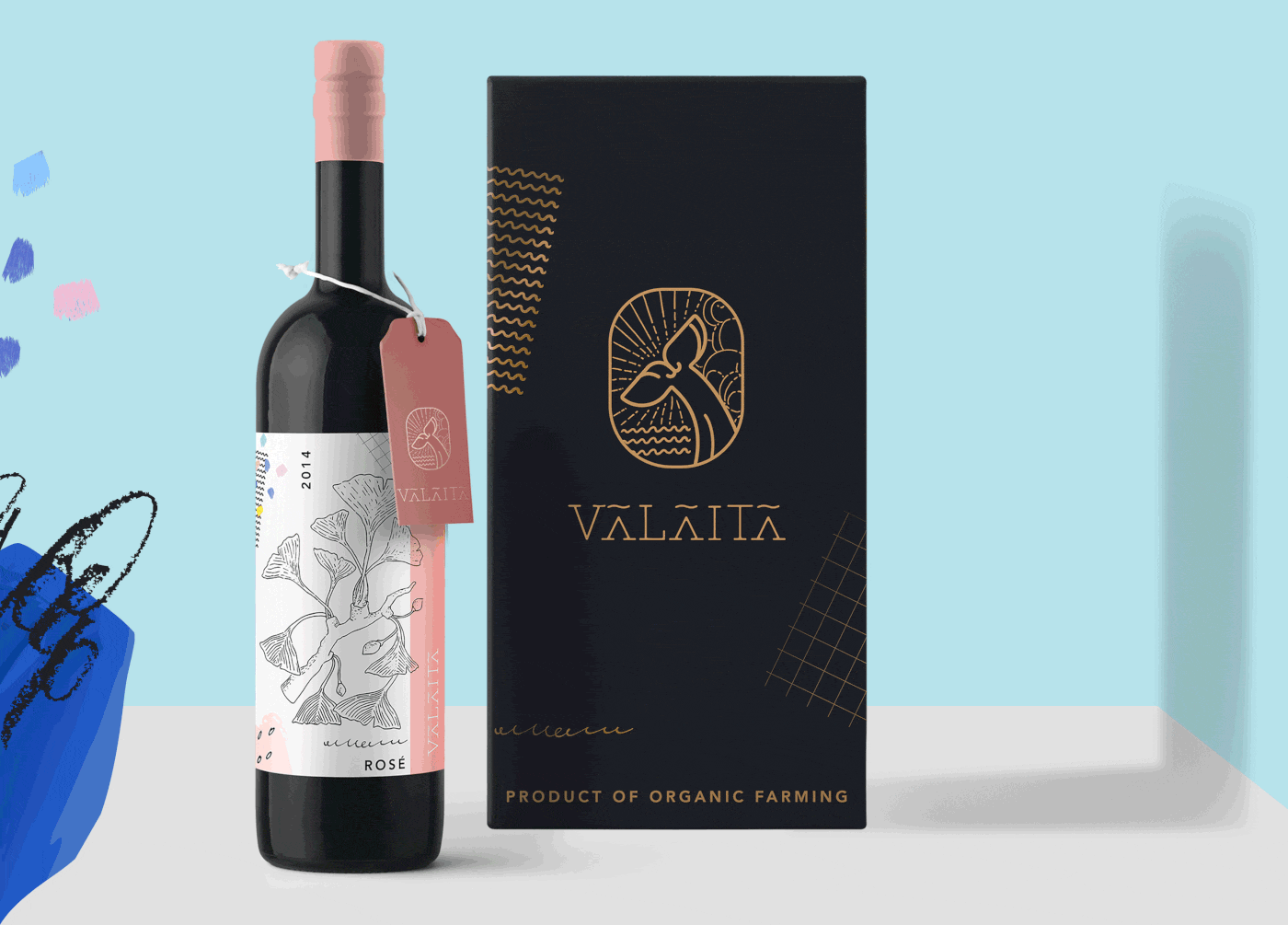 Valaita精致葡萄酒品牌VI設(shè)計(jì)——插圖包裝設(shè)計(jì)欣賞，餐飲VI設(shè)計(jì)，高端VI設(shè)計(jì)，葡萄酒包裝設(shè)計(jì)，深圳VI設(shè)計(jì)，左右格局