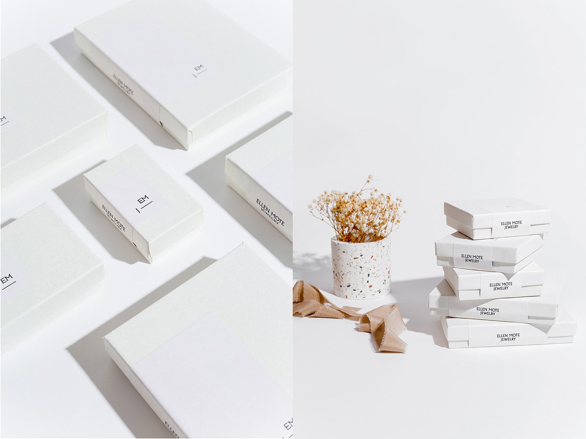 時尚簡約 Ellen Mote 珠寶品牌VI設計和品牌重塑，珠寶品牌VI設計，珠寶網站設計，品牌戰略升級， 深圳VI設計，左右格局